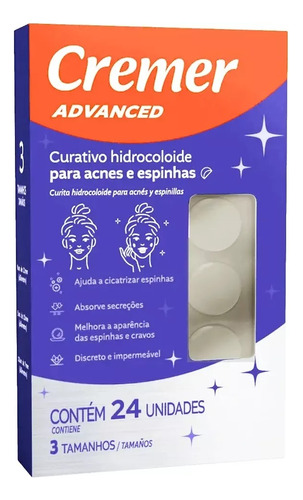 Adhesivo Hidrocoloides Para Acne, Puntos Negros. Cremer. X24