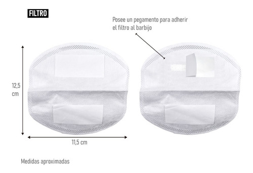 Imagen 3 de 4 de Barbijo Tapaboca Algodon Lavable Simple Importado +filtro