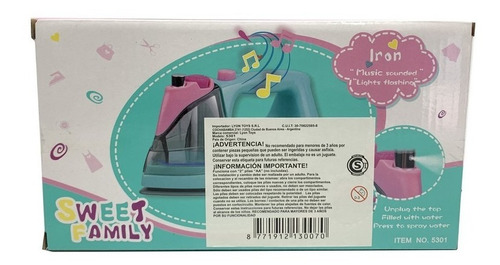 Plancha Con Roceador Luz Y Sonido 18 Cm Art 5301 Loonytoys