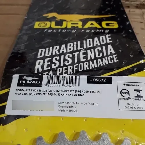 Coroa 41 Dentes Yes 125 / Intruder 125 / Katana 125 - Durag
