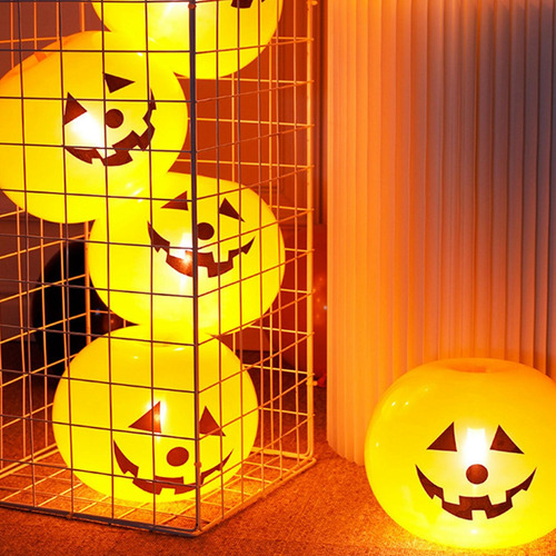 Globos De Calabaza Con Luces Led Brillantes Para Césped De