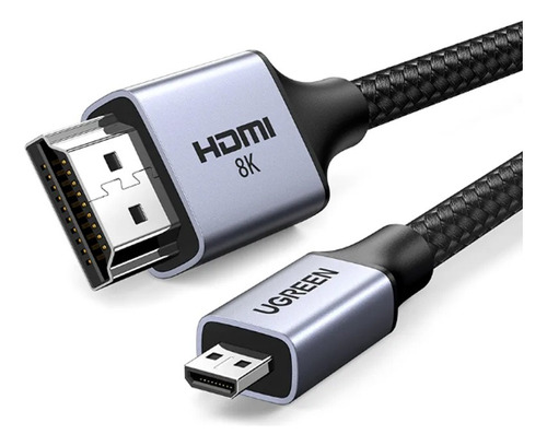 Cable Micro Hdmi Premium 8k@60hz Nylon Reforzado 2m Tv Video
