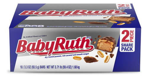 Baby Ruth, Chocolate, Cacahuete, Caramelo, Turron Envuelto I