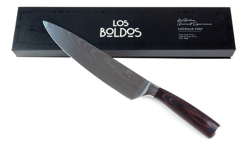 Imagen 1 de 6 de Cuchillo Chef - Los Boldos - 32 Cm Largo. Peso Total 180g