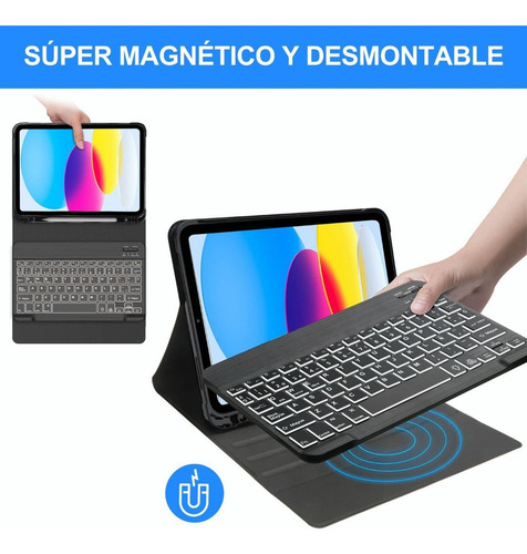Bn Funda Teclado Mouse +lápiz Para iPad iPad 9ª/8ª/7ª Gen