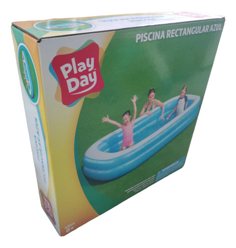 Alberca Piscina Inflable Rectangular 2.62 X 1.75 X .51 M Color Azul