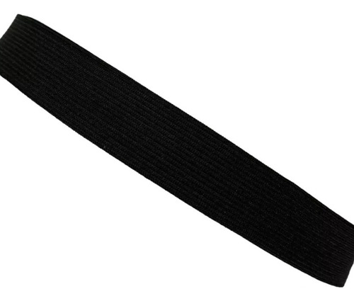 Elástico Poliéster Negro De 3 Cm Ancho X 25 Mts