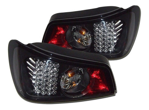 Lanterna Led Esportiva Peugeot 306 1997 A 2000 Máscara Negra