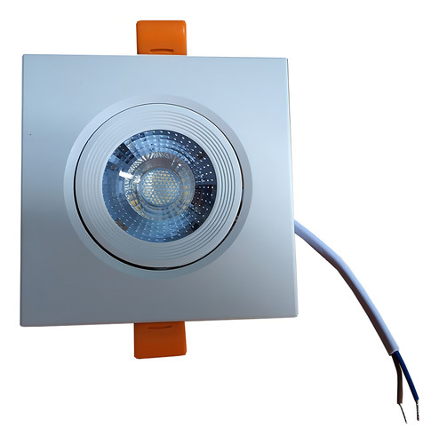 Spot Led 3w Para Empotrar Dirigible Redondo Cuadrado 7cm Color Cuadrada Luz Fria (6500k)