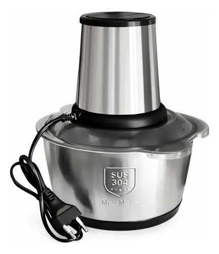 Processador Triturador Elétrico De Alimentos Inox 2 Litros
