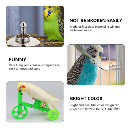 1 Juego De Divertidos Juguetes Para Loros En Bicicleta, Acce