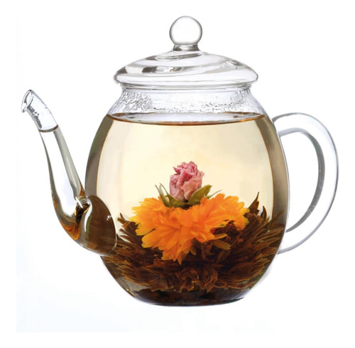 Tetera De Vidrio 17 Oz Con Tapa De Vidrio
