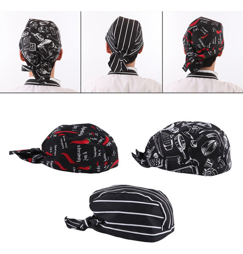 3 Gorros De Chef, Pañuelo Para