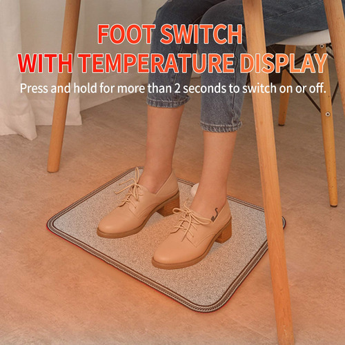 Heated Floor Mat Tishijie Electric Foot Warmer Ac 110v Gray