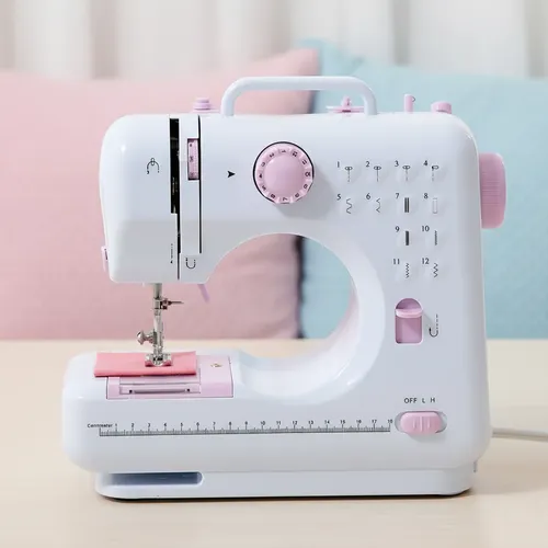 Maquina De Coser Portatil Electrica Hogar 12 Puntadas Pedal Blanco