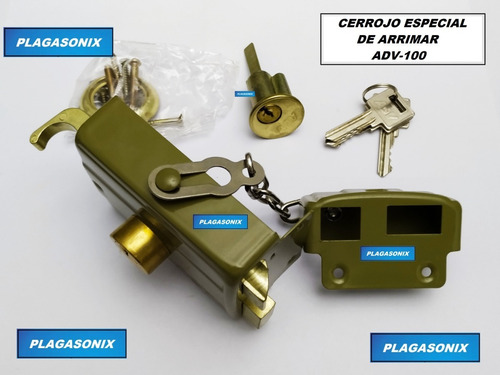 Imagen 7 de 10 de Cerrojo Pasador De Arrimar Yale Con Trampa Y Cadena Adv-100