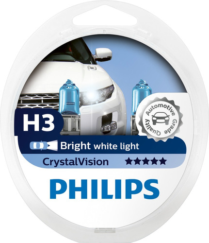 Lámparas Crystal Vision Philips H1 H3 H4 H7 12v 55w El Par