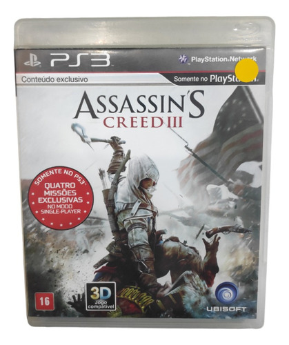 Jogo Assassin's Creed Iii (ps3 - Mídia Física)