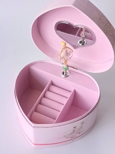 Imagen 6 de 6 de Caja/joyero Musical Bailarina Corazón
