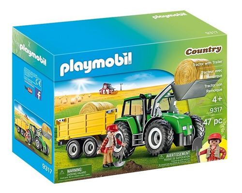 Playmobil 9317 Tractor Con Trailer En Stock!!! 