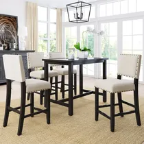 Comprar Juego De Comedor De Madera Mesa De Comedor Rústica De Altura