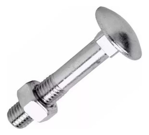 Bulon Redonda Con Tuerca 1/4 X 3 1/2 Cuello Cuadrado X 35 Un