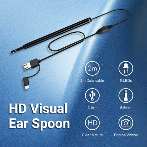 Limpiador De Oídos Cámara Hd Endoscopio App Accesorios