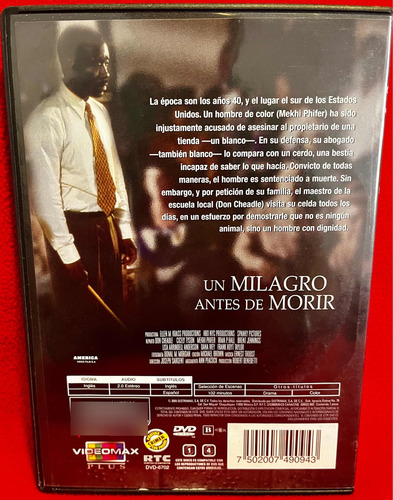 Dvd Original Un Milagro Antes De Morir. 2005 Nacional 1a Ed. (Usado)