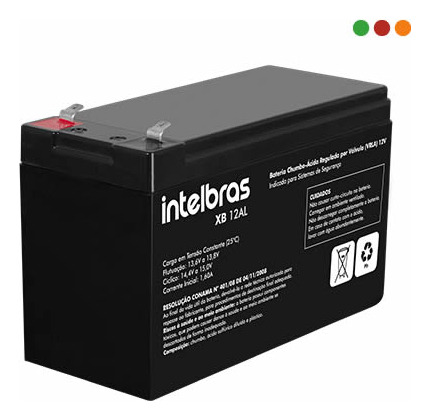 Bateria De 12v Y 7 Amp Xb 1270 F2 - Intelbras