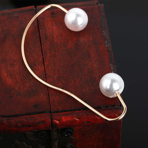 Para Pendientes De Perlas Con Orejas Fijas, Pendientes De