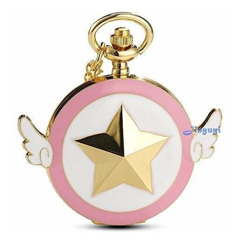 Reloj De Bolsillo De Cuarzo Con Alas De Estrella Sakura Para