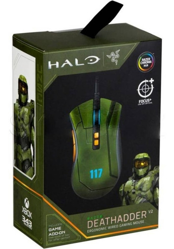 Mouse Razer Deathadder V2 Halo Infinite Ed. 20k Dpi Focus