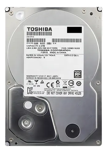 ≪超目玉★12月≫ interno rígido Disco Toshiba Parcelamento | 2TB DT01ACA200 外付けハードディスク・ドライブ