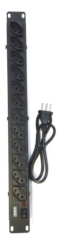Régua Rack Servidor 19 Com 12 Tomadas E Plug 10a