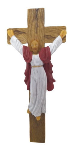 Cruz Irrompible Jesus Resucitado Pvc Poliester 20cm