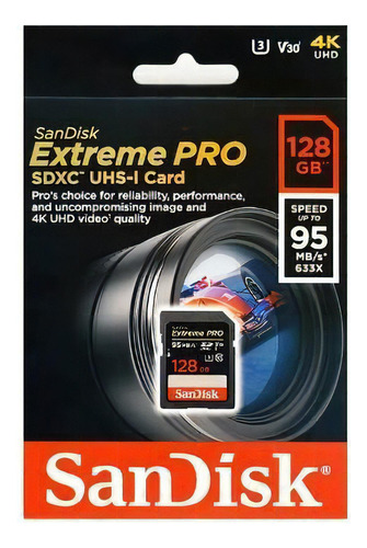 Tarjeta de memoria SanDisk SDSDXXG-128G-GN4IN  Extreme Pro 128GB