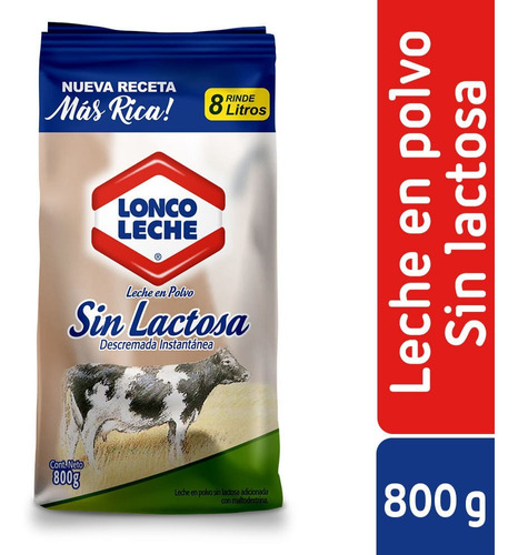 Leche En Polvo Loncoleche Sin Lactosa 800 G