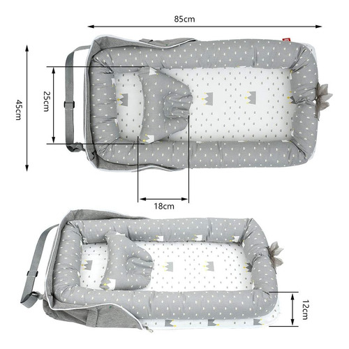 Weagp Cuna De Bebé Portátil Plegable Cuna Nidos Para Bebé