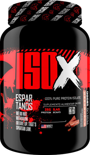 Iso X Protein 100% Pure Isolate 1800g Espartanos Sabor Chocolate