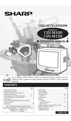 Imagen 4 de 4 de Televisor Sharp Tv 13 Pulgadas