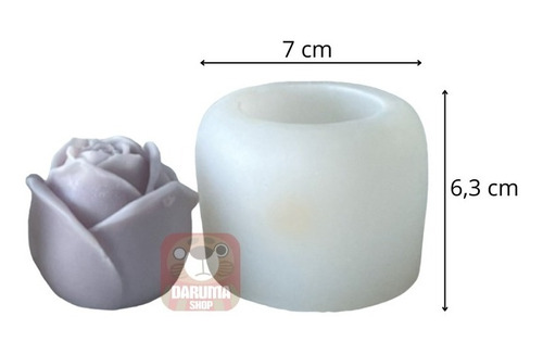 Molde Silicona Rosa 3d Flor Vela Jabón Artesanía 