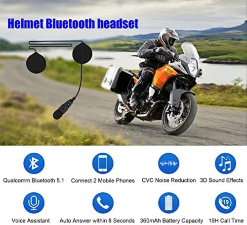 Ejeas E1+ Auriculares Bluetooth Para Casco De Moto, Auricula