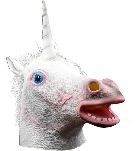 Mascara Cabeza Unicornio Latex Se El Alma De La Fiesta Ya!