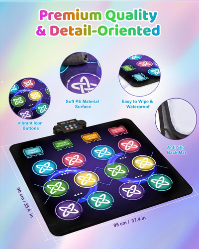 Almohadilla De Baile Dance Game Mat Gleamkid Con Luz Led Par