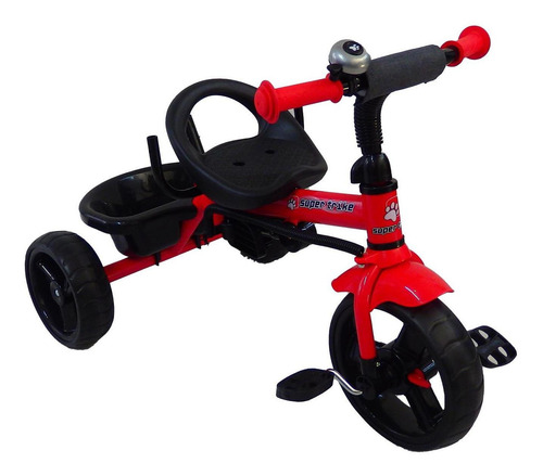 Triciclo Para Bebe De Lujo, 6 En 1, 6m A 5 Años Color Rojo