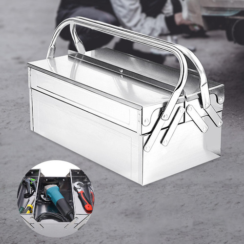 Caja De Almacenamiento De Herramientas, 460mm Doble Capa