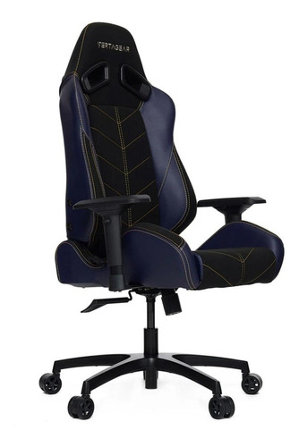 Cadeira de escritório Vertagear SL5000 VG-SL5000 gamer ergonômica  preta e midnight blue com estofado de couro sintético