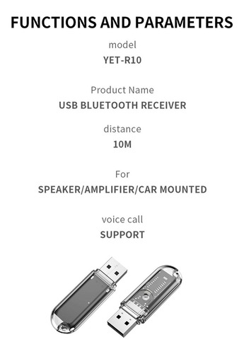 Receptor Usb Bluetooth Adaptador De Audio Bluetooth Para