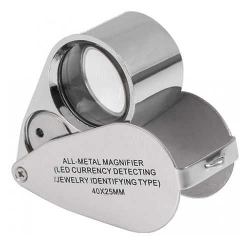 40x Pocket Magnifying Jeweler Loupe Lupa Cristal De Ojos Con