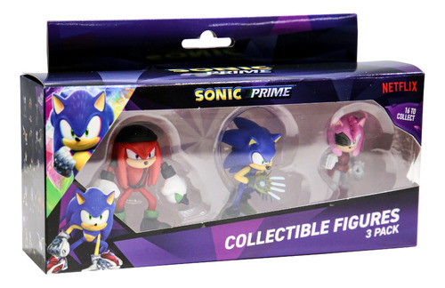 Sonic - Pack X3 Figuras 6cm En Caja Knuckles - Son2021